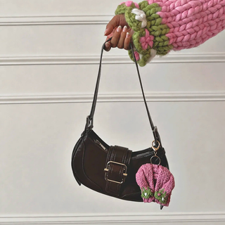 Breloque de pull en tricot épais Fleur de pistache